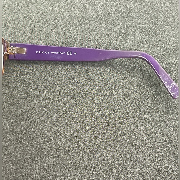 RARE FIND!! Vintage Gucci Eyeglasses GG Made in Italy Violet/Brown - Picture 12 of 12
